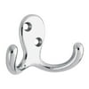 DISCONTINUED Brainerd Double Probe Robe Hook, Polished Chrome