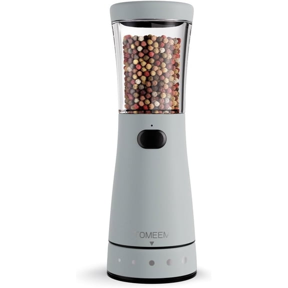 Electric Salt and Pepper Grinder Rechargeable with LED lights, 5 Adjustable Coarseness, 1 PC