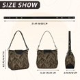 thumbnail image 2 of Iauyy Women's Handbag Removable Shoulder Satchel Bag-Polyester and PU leather ，Golden Feathers, 2 of 7