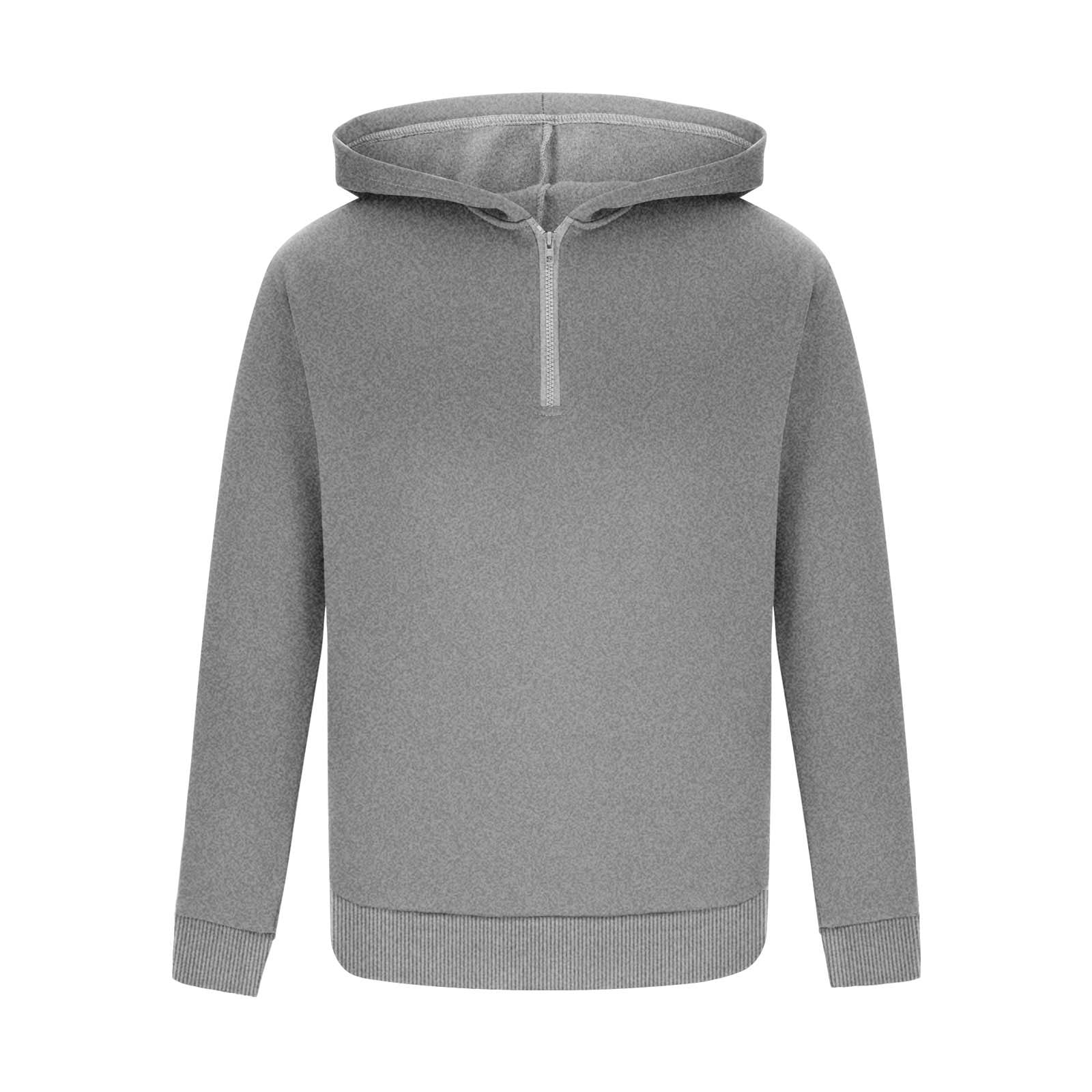 SGFCWSX Mens 1/4 Zip Pullover Hoodies Men Casual Solid Color