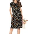 thumbnail image 1 of Vestido casual Simier Fariry Summer Manga Corta Negro XXL, 1 of 4