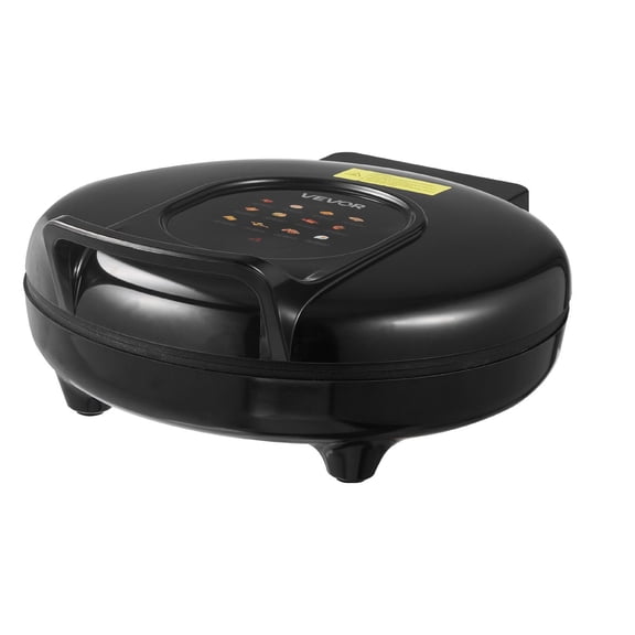 1200W Electric Pizza Maker,12 Inch with Non-Stick Surface,180° Open Design,Heats to 410°F