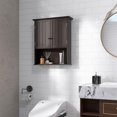 thumbnail image 5 of ZYPPP 28" H x 23.5" W Wall Mount Medicine Cabinets with Adjustable Shelf and 2-Door for Bathroom Laundry Living Room-Brown, 5 of 8