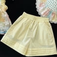 thumbnail image 4 of Fozruso Girls Outfit Sets Girls Summer Outfits 2 Piece Set Sleeveless Top And Shorts With Ruffle Trim Toddler Baby Girl Casual Playwear Age 2 12 Years,3-4 Years(Yellow), 4 of 6