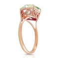 thumbnail image 2 of Galaxy Gold 14k Rose Gold Ring with Natural 10mm Heart-shaped Green Amethyst - Size 8, 2 of 3