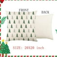 thumbnail image 3 of Christmas Pillow Covers 20 x 20 Inch Set of 4 Merry Christmas Trees Snowflake Joy Throw Pillow Covers Xmas Winter Holiday Decorative Pillow Covers Cushion Cases Decoration for Sofa Couch, 3 of 6