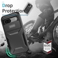 thumbnail image 7 of for Google Pixel 8a, Luxury Sliding Camera Cover Soft TPU + Hard PC Shockproof Drop Protective Hybrid Stylish Ultra Slim Frosted Anti-slip Grip Case for Google Pixel 8a, Black, 7 of 7