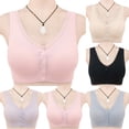 thumbnail image 4 of NIEWTR Front Closure Bras for Women Full Coverage No Underwire Seniors Soft Comfortable Support Push Up Bralettes(Grey,2XL), 4 of 9