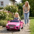 thumbnail image 4 of Gymax Mercedes-Benz SL R231 sous Licence Voiture Électrique pour Enfants 12V avec Musique Rose, 4 of 10
