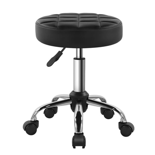 Taburete giratorio BFTOU Black Classic con rueda para trabajos de salón
