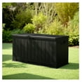 thumbnail image 6 of SONGMY 90 Gallon Waterproof Resin Deck Box, Double Wall Outdoor Storage Box with Lockable Lid for Garden Tools, Patio Cushions, Pools (Black), 6 of 6