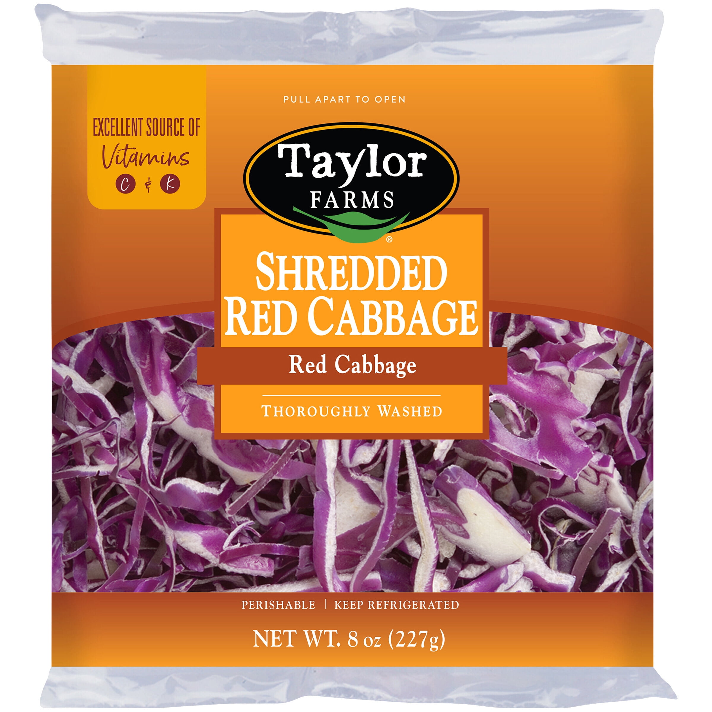 Taylor Farms® Shredded Red Cabbage 8oz Bag