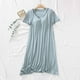 thumbnail image 1 of HongQid Womens Nightgowns Short Sleeve Sleepwear Crew Neck Loungewear Color Block Nightshirt Summer Dresses, 1 of 7