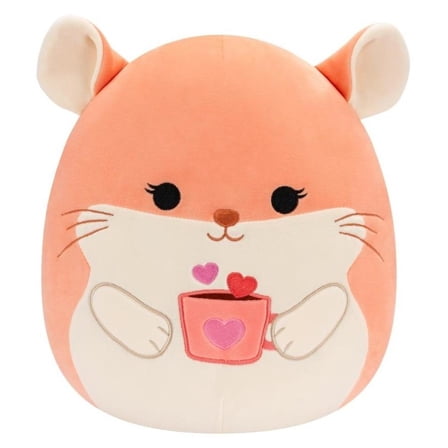 Squishmallow 12 Inch Erica the Chinchilla with Heart Mug Valentine Plush Toy