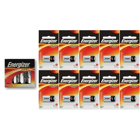 10 Energizer A544 6-Volt Batteries With 4 Energizer AA Max Batteries