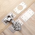 thumbnail image 5 of Kitchen Cupboard Door Hinge Repair Plate Fixing Stainless Steel Bracket Flat Fixing Brace for Protecting Door Fittings, 5 of 5
