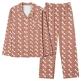 thumbnail image 1 of Puntoco Pijamas para mujer Conjunto de pijama estampado con bolsillo para uso diario en casa, 1 of 4