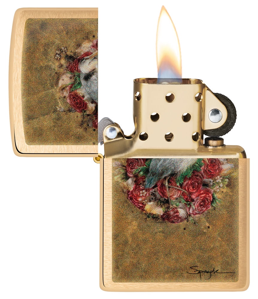 Pro-Cut ZIP-48329 Zippo Spazuk Brushed Brass Lighter