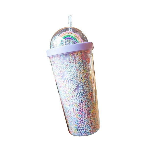 Matsuzay Opción plástica de la botella de agua del iris para el peso ligero multiusos y conveniente de la hidratación Cocina y Comedor violeta claro 550ml