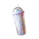 thumbnail image 1 of Matsuzay Opción plástica de la botella de agua del iris para el peso ligero multiusos y conveniente de la hidratación Cocina y Comedor violeta claro 550ml, 1 of 6