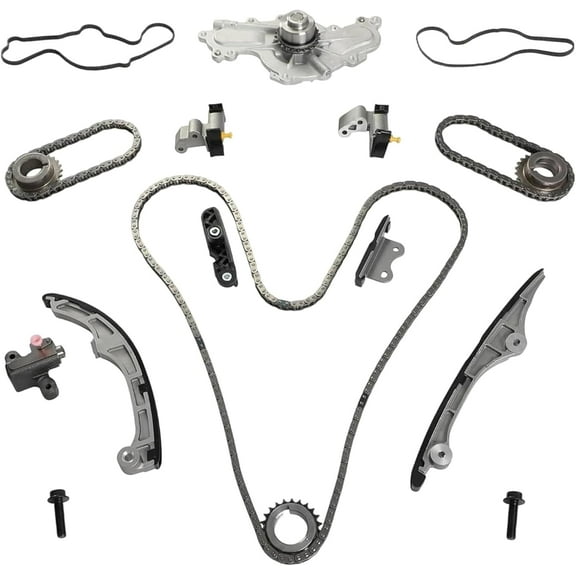 Timing Chain Kit Water Pump for Ford Edge Flex Taurus Lincoln MKS MKT MKX Mazda 6 CX-9 3.5L 3.7L 2007-2010