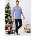 thumbnail image 4 of Camiseta a rayas Lars Amadeus para hombre manga larga cuello redondo Azul S, 4 of 6