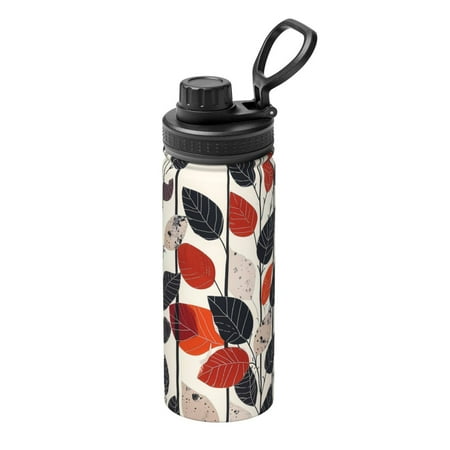 

Ocsxa Modern Abstract Leaf Pattern Print 18oz Stainless Steel Water Bottle Unisex Water Bottle Insulated Sports Water Cup Flask for Cold Water Drinks/Sports/Travel/Car/School