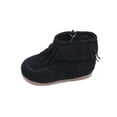 thumbnail image 3 of SIMANLAN Kids Comfort Snow Booties Round Toe Cold Weather Nonslip Tassel Boots Black 9C, 3 of 5