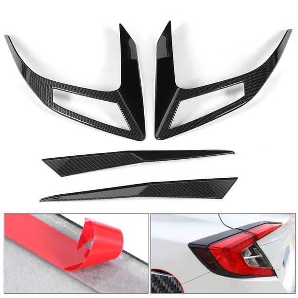 Ajuste De La Luz Trasera Ajuste De La Lámpara Trasera Cubierta De La Luz Trasera Decoración De La Luz Trasera Del Coche 4 Piezas Estilo De Fibra De Carbono Cubierta Del Ajuste De ANGGREK Car Exterior Decoration