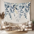 thumbnail image 2 of Navy Blue Eucalyptus Tapestry for Bedroom Wall Hanging Tapestry, Farmhouse Weeping Leaves Linen Ceiling Backdrop Tapestries Poster Blanket Wall Decor for Teens Room Living Room Dorm 39" x 59", 2 of 8
