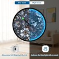 thumbnail image 5 of Voice Activated Clock with Glow Light 12 Inch Large Silent Wall Clock Battery Operated for Home Decor Blue Peonies, 5 of 8