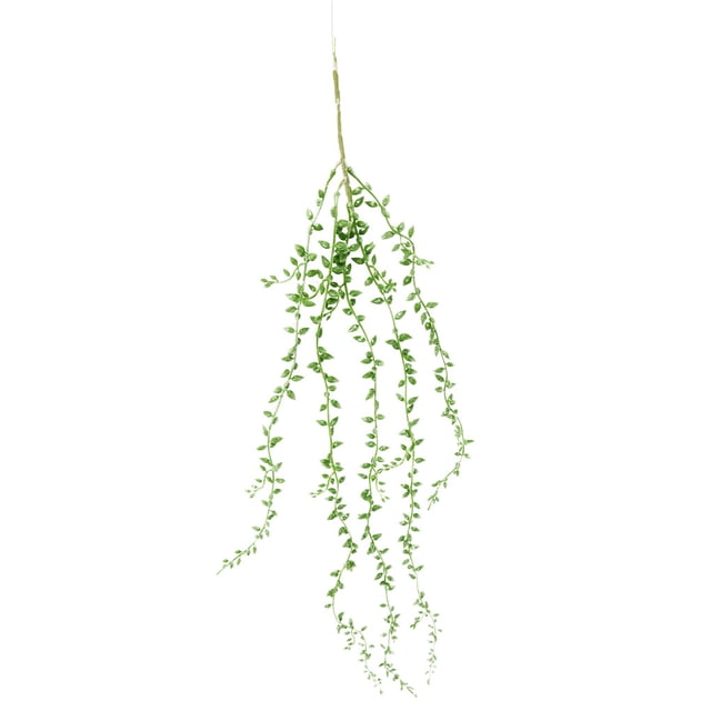 Ounissouiy 82 cm suculentas artificiales perlas carnosas flores de vid verde colgando pared de ratán simulación flor amante lágrimas plantas guirnalda Plantas Artificiales Ounissouiy HA6998-00B