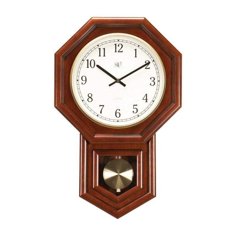 River City Clocks Schoolhouse RadioControlled Clock with Pendulum