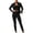 Black, variant on Workout Sets for Women 3 Piece High Waisted Seamless Leggings Crop Top Jacket Gym Yoga Outfit Stretchy Sports Bra Sets Black