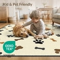 thumbnail image 4 of ODIKA 8'x10' Washable Area Rug Print Paws Scattered Prints Bones Track Themed Alfombra Para for Living Room, Under Sectional, Family , Durable, Non-Slip, 4 of 7