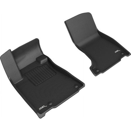 3D MAXpider KAGU Floor Mat (BLACK) Compatible with MASERATI LEVANTE 2019-2023 - Front Row