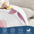 thumbnail image 5 of 60x80 inch Crystal Fleece & Arctic Fleece Blanket Soft Bed Throws for Home or Camping Pink Roses and Bows, 5 of 7