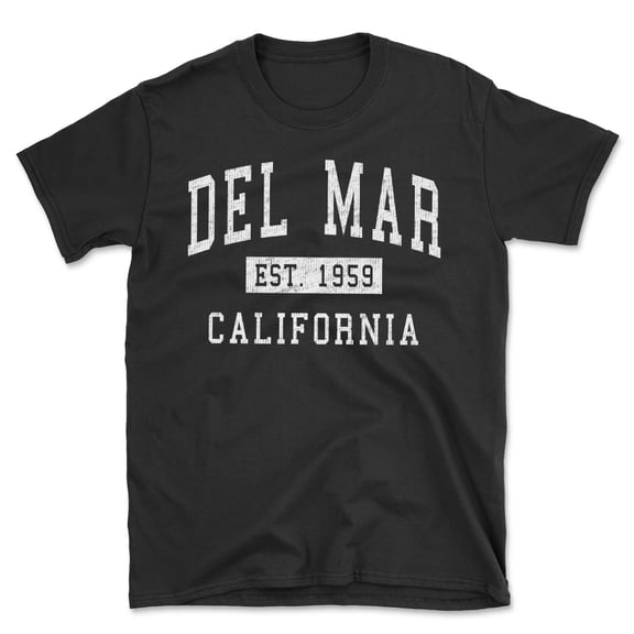 Del Mar California Classic Established Men's Cotton T-Shirt