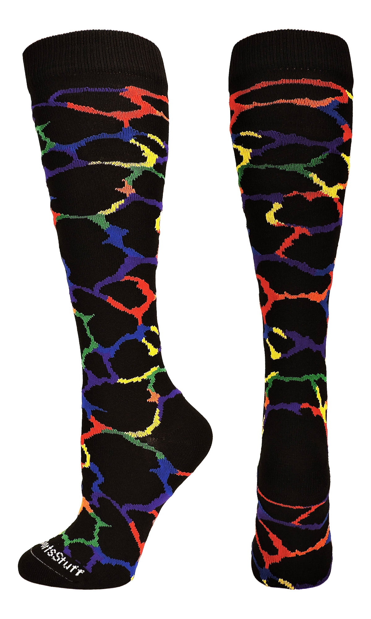 Exotic Leopard Over The Calf Athletic Socks 