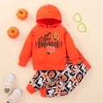 thumbnail image 2 of Zylarhe Kids Halloween Printed Sweatshirt Set Cozy Autumn Party Outfit for Boys Girls Yellow 2-3 Years, 2 of 9