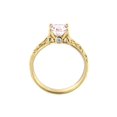 thumbnail image 4 of 3.06 Carat natural peach/pink VS Morganite Ring with Diamonds 14k Yellow Gold Vintage Hand Engraved Designer, 4 of 4