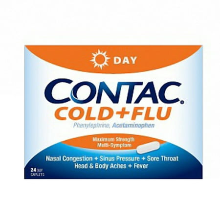 Contac Cold and Flu formule non somnolente Day Force Maximum Caplets - 8 Ea
