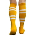 thumbnail image 3 of Couver Premium Cotton 4 White Stripes Knee High Softball Baseball Sports Tube Socks,  Medium, 3 of 7