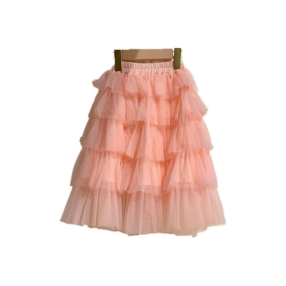 FLMEI 1-7T Girls Mesh Skirt for Kids Toddler Tulle Half-Body Skirt Spring Summer Cute Princess Skirt for Girls