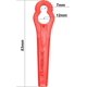 thumbnail image 4 of 100 cuchillas de corte de plástico para cortacésped de 83 mm, cortador de césped, herramienta de jardinería de repuesto (100 unidades, rojo) kaili Sencillez, 4 of 5