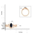 thumbnail image 5 of ANGARA Natural 1.15 Ct Marquise Sapphire and Diamond Infinity Bridal Set in 14K Rose Gold for Women (Size-10x5mm) | September Birthstone, Anniversary, Jewelry Gift for Women | Natural Sapphire Ring, 5 of 9