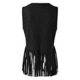 thumbnail image 5 of ZJXFGS Vest for Women,Western Shirts for Women,Womens Jacket,Long Vest for Women Sleeveless,Fringe Jacket Women,Fringe Vest Women Western,Light Weight Vest for Women,Black,L, 5 of 5