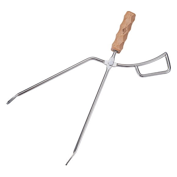Pinza Pinza de barbacoa de madera de acero inoxidable para acampar, senderismo, picnic CAMPINGMOON Pinza