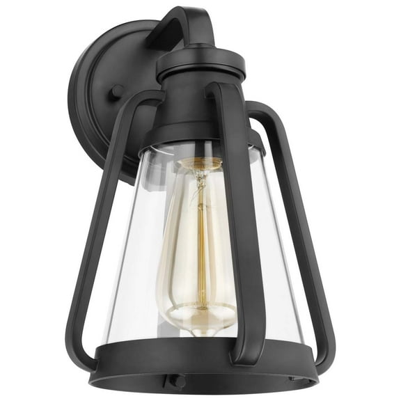 Nuvo Lighting Everett 1 Light Small Wall Sconce Matte Black with Clear Glass