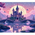 thumbnail image 4 of Enchanted Castle Backdrop Birthday Party Fairytale Banner Magical Evening Decorations Landscape Background Kids Event Celebration Photography Prop, 4 of 4